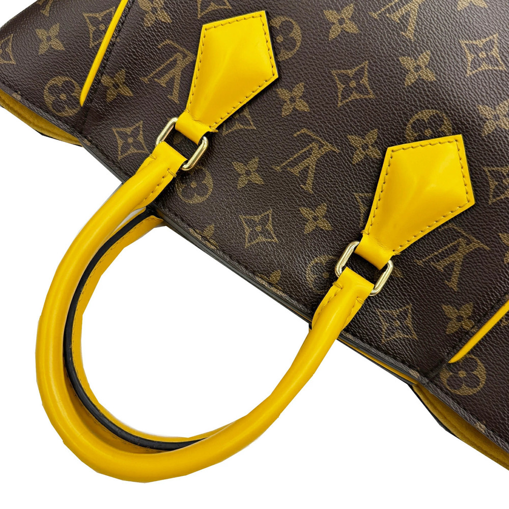 Louis Vuitton yellow handbag Phoenix shoulder Monogram daily bag brown canvas - Picture 10 of 11